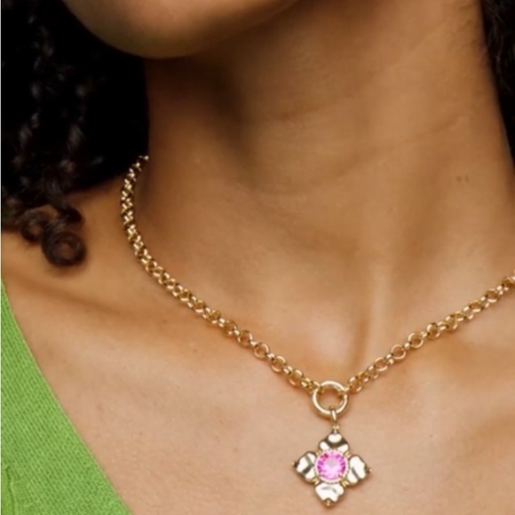 Kendra Scott Lily 14K Gold Over Brass
Chain Pendant Necklace - Blue Of Pink NWT - Picture 7 of 10